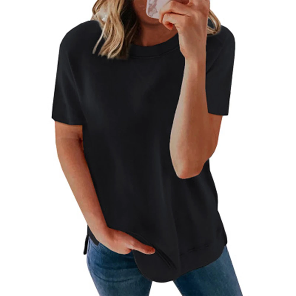 

GULE GULE Womens Short Sleeve Solid T Shirt Casual Tops