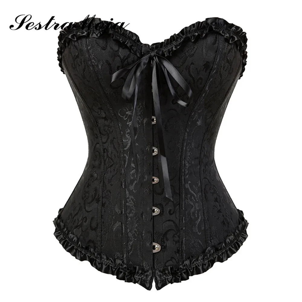 Sestra Moja размера плюс бант оборки Бюстье белье готическое кружево украшение без
