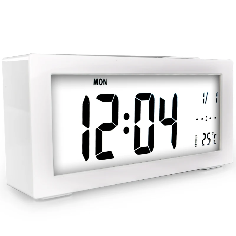 Белый прямоугольный Стильный цифровой дисплей из АБС пластика