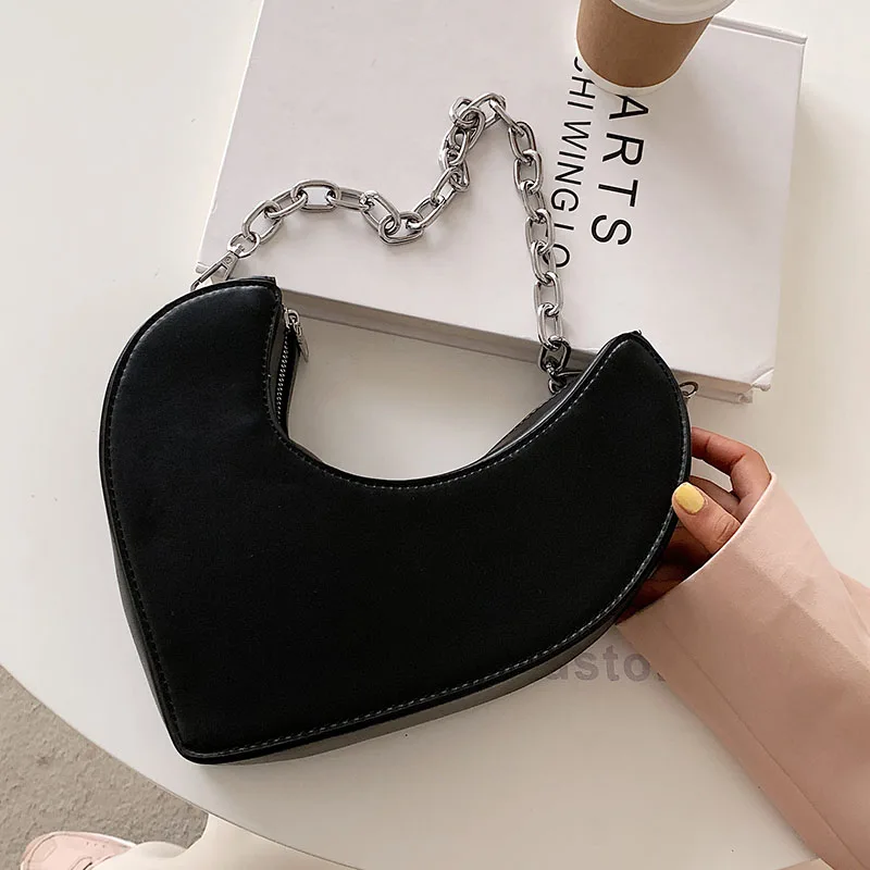 

Женская сумка, твердая кожаная сумка через плечо, дизайнерские сумки в форме сердца для женщин, маленький клатч, модная сумка через плечо с цепочкой, женские сумки-портфели