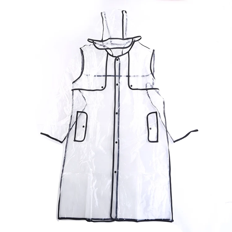 Fashion Transparent Raincoat Women Poncho Waterproof Long Hooded Sleeve Stylish Streetwear Europe America Plastic Jacket AY | Дом и сад