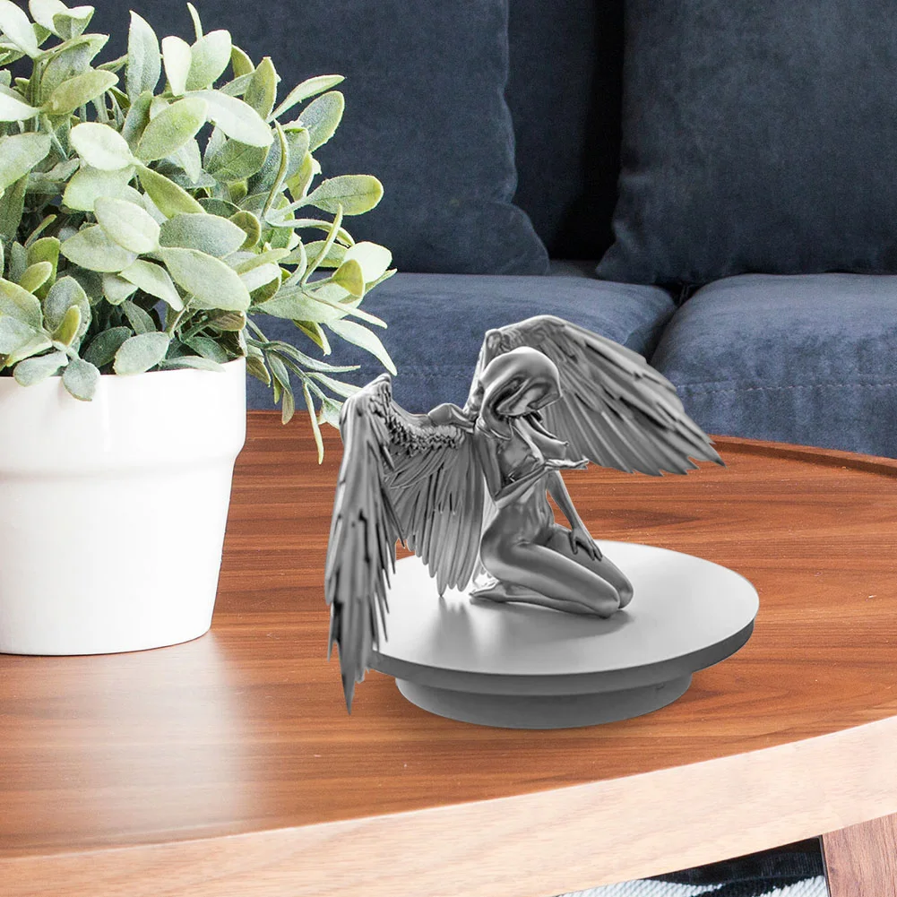 Статуэтка на коленях с ангелом уличное украшение полимерный Декор для дома