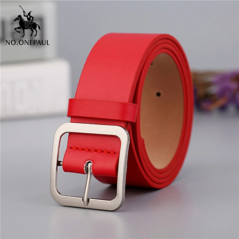 

Женский ремень в стиле ретро NO.ONEPAUL, Черный Повседневный Простой ремень из натуральной кожи с квадратной пряжкой, 2019
