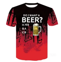 2021 new beer 3d print t shirt it s time letter women men funny novelty t shirt short sleeve tops unisex outfit clothing