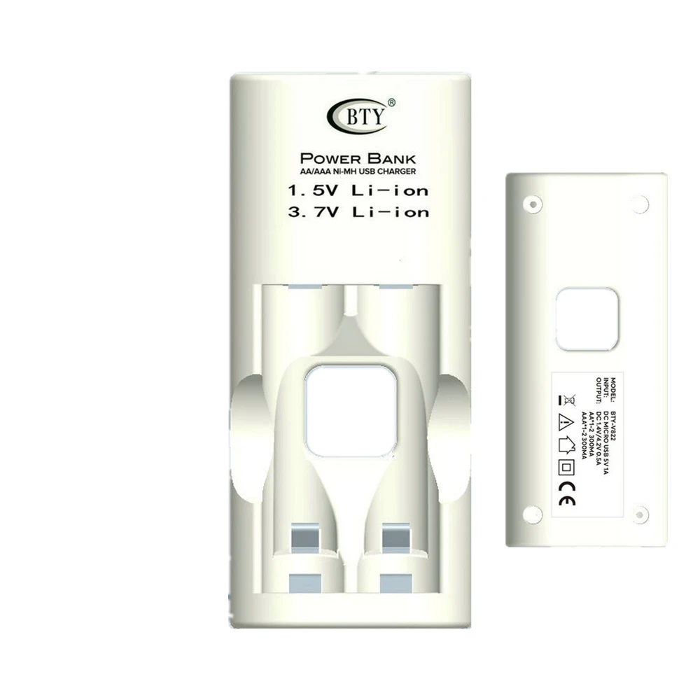 

2 slot Battery Charger AA AAA 14500 Ni-MH 1.5V Lithium Battery 3.7V Lithium Battery Automatic Power-off Charger