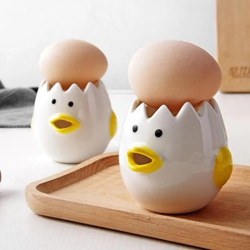 

Cute Chicken Ceramic Egg White Separator Creative Yolk Protein Filter Baking Tools Kitchen Accessories Practical