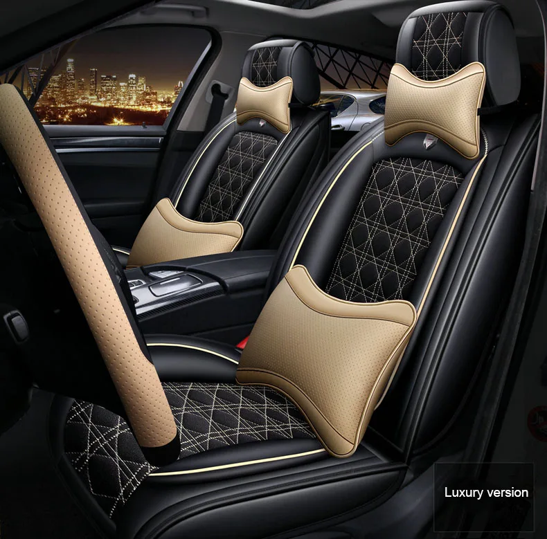 Кожаный льна универсальный чехол для автомобильных сидений Mercedes Benz W203 W210 W211 AMG W204