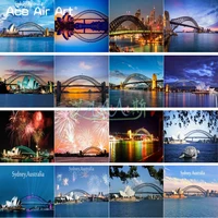 famous australia tourist attraction 5d diy diamond painting full drill sydney harbour bridge and opera house in new south wales