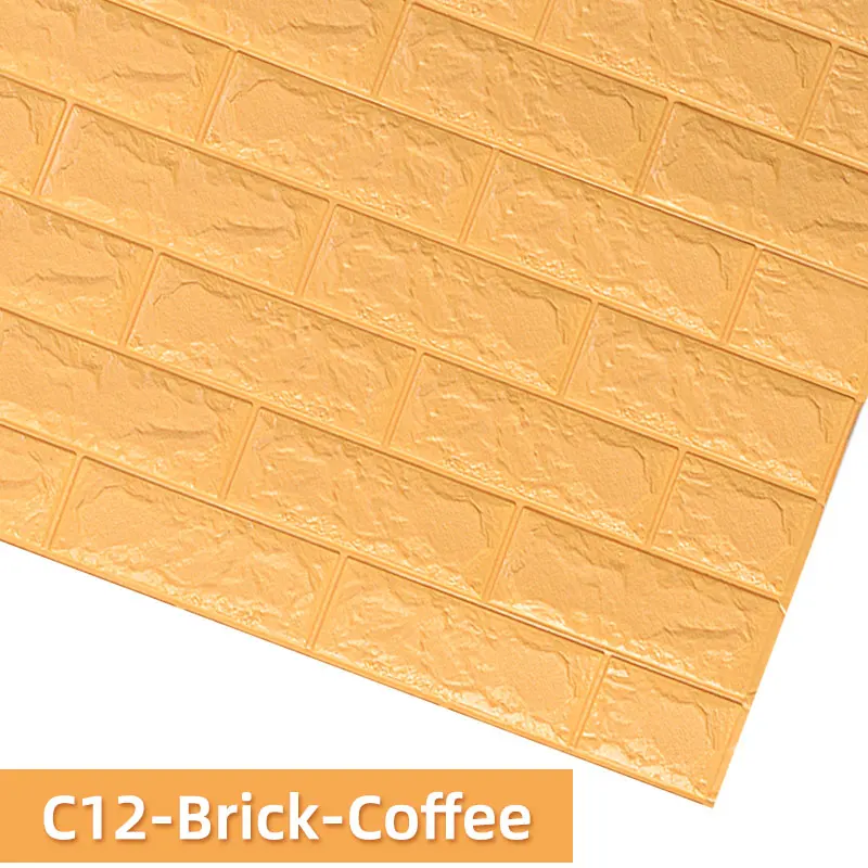 C12-Brick-Coffee Kaguyahime 3D водонепроницаемые обои кирпич DIY самоклеющиеся наклейки s Декор домашний стикер для кухни для детской комнаты мраморные обои - Цвет: C12-Brick-Coffee