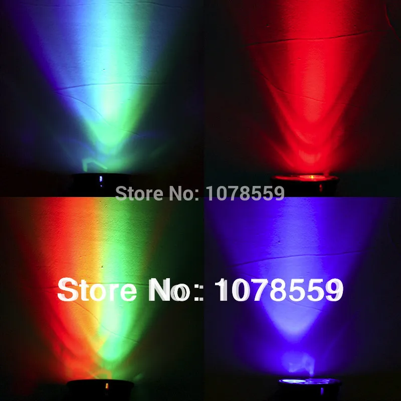 

Wholesale 10Pcs 3W RGB LED Spot Lamp E14Dimmable light 16 colour High Tech LED Lamp Spot light + IR remote control Free shipping