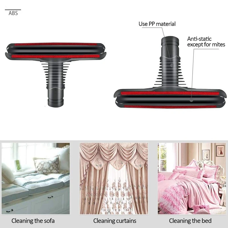 

8 PCS Vacuum Cleaner Accessories Attachment Kit for Dyson DC35 44 DC58 V6 V7 V8 Compatible Washable Reusable Brush Head