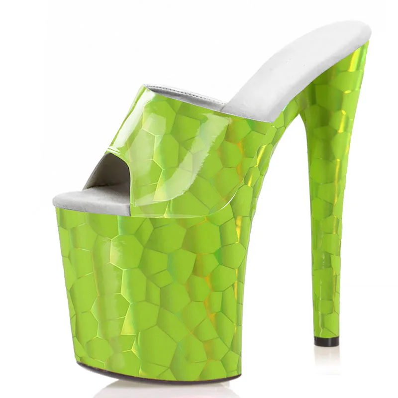 

Босоножки женские на платформе 20 см, пикантные туфли для стриптиза, Фетиш-танец на высоком каблуке, зеленые, Auman Ale