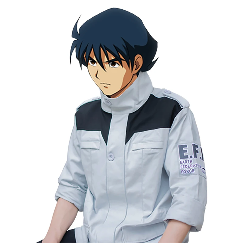 Аниме! Мобильный костюм Gundam Единорог Londo Bell рубашка с длинными рукавами Униформа