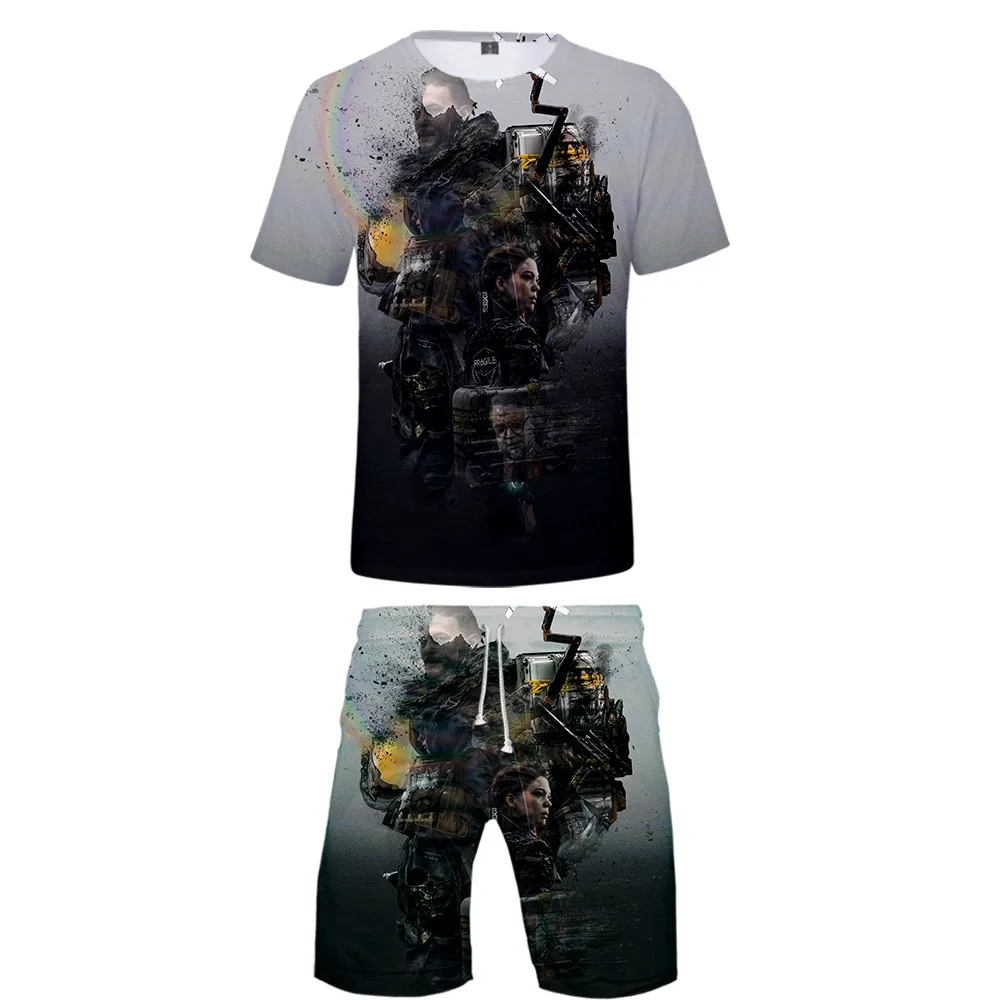 

Death Stranding 3D Printed Two Piece Set Trendy Summer T-shirts+Casual Shorts 2021 Hot Sale Trendy Streetwear Clothes