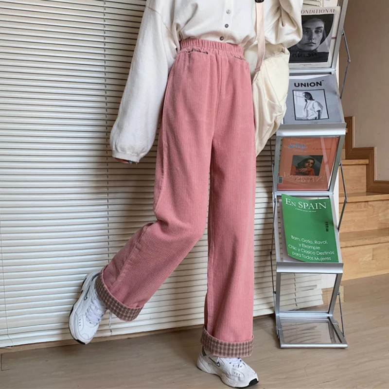 Женские вельветовые брюки JMPRS из 100% хлопка в стиле ретро новинка 2021 клетчатые