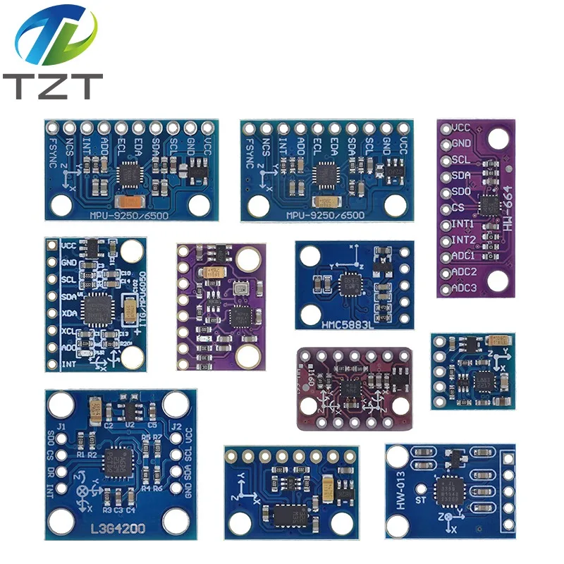 Флюоресцентная лампа головного света BMI160 LSM303DLHC L3G4200D HMC5883L ADXL335 LIS3DSH 3 6 9-осевое