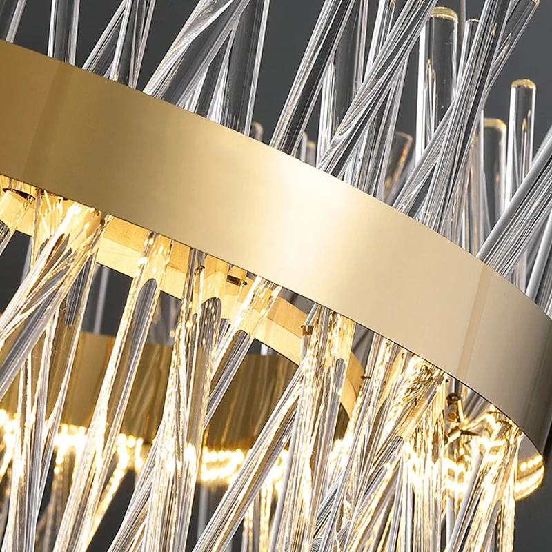 

Modern crystal chandelier for living room luxury led cristal lamp dining room bedroom hanging lighting fixture shiny gold light
