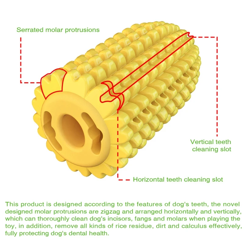 

Pet Toys Biting Corn Molar Stick Resistant Toothbrush With Rope Playing Chasing Chewing Dog Cat Corn Teething Stick Supply