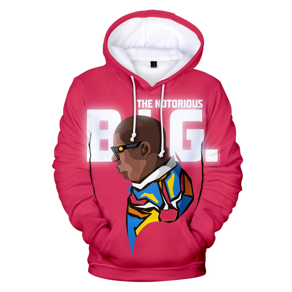 

Famous Soft B.I.G. Street Brand Sports Sweatshirt Spring/Autumn/Winter 3D Notorious Men/Women Biggie Hoodie Hip hop Rock Tops