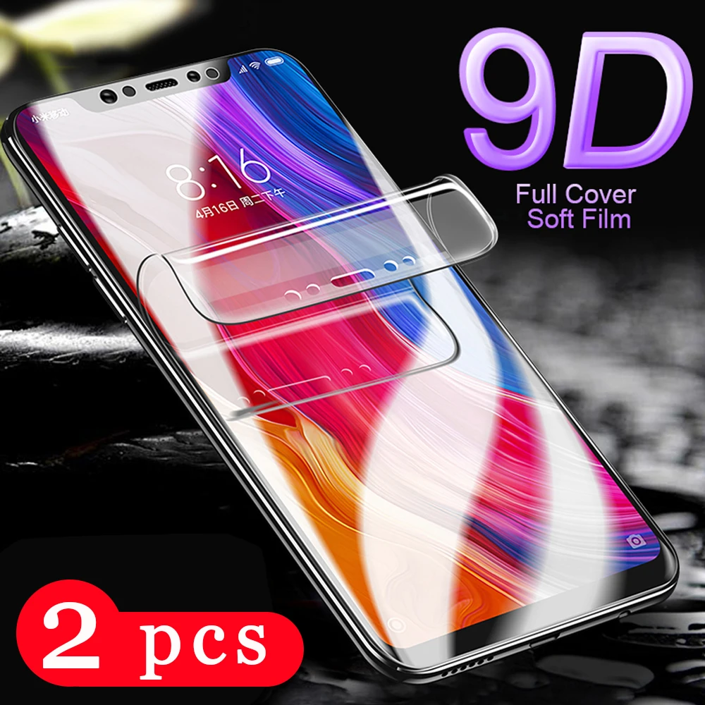 2 шт Мягкий Полный Чехол для xiaomi mi play 8 se pro lite Гидрогелевая пленка 6 6X не стеклянная