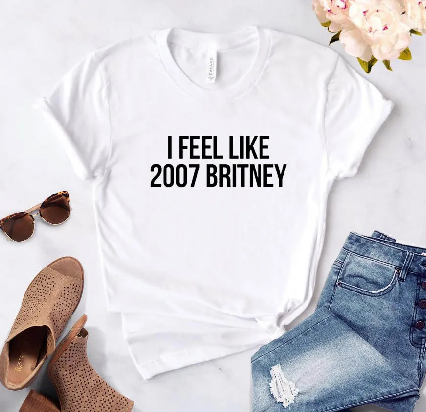 2007 Britney Letters Print Women T-Shirt - Casual Cotton Funny Shirt for Ladies - 6 Color Options - Hipster Top Tee Z-251 image 5