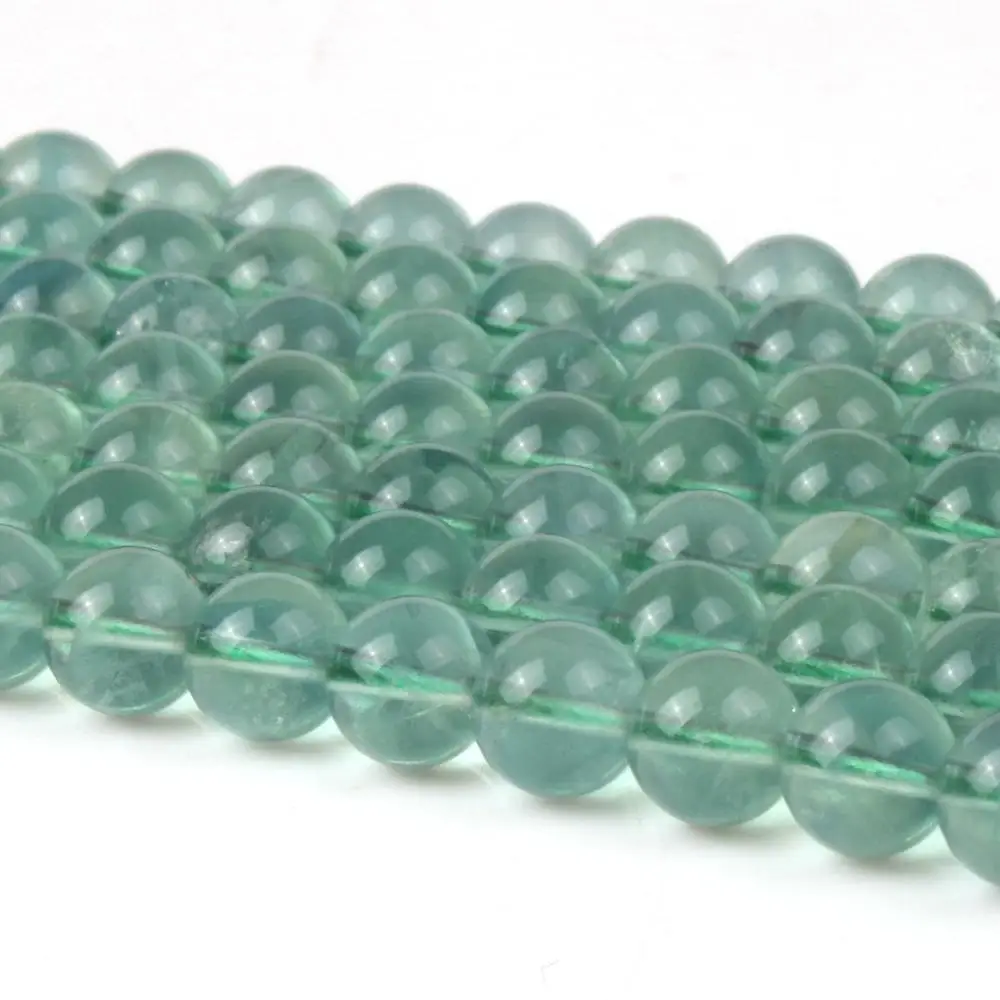 Натуральные круглые бусины из зеленого флюорита АА незакрепленные 4 6 8 10 12 мм для
