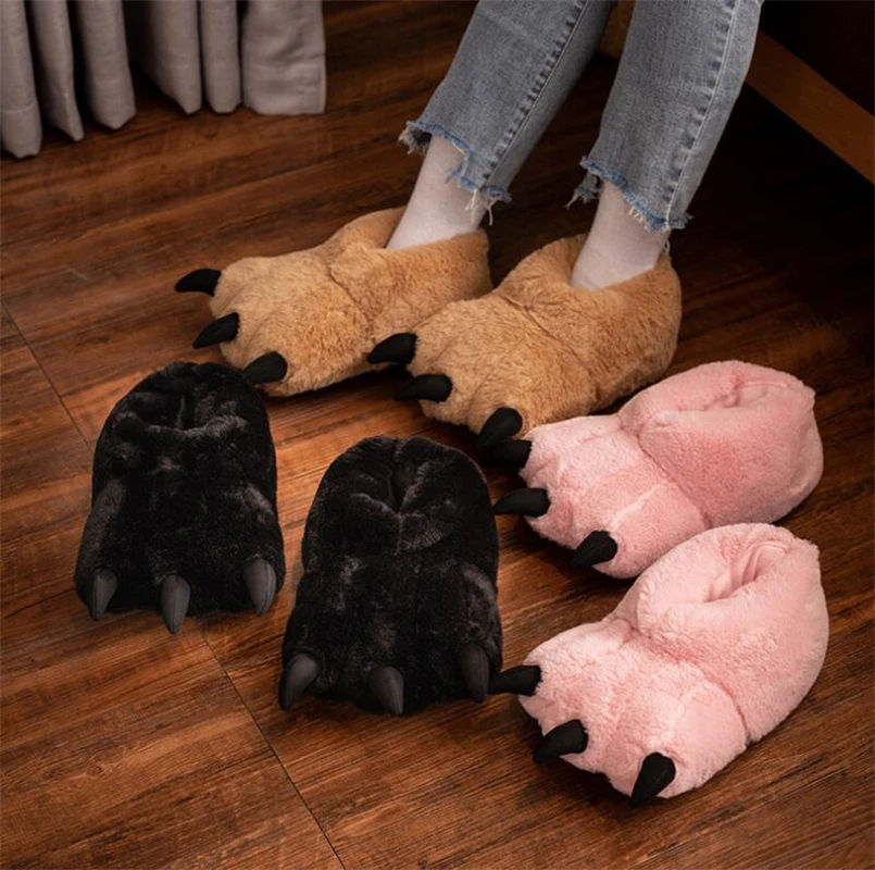 Домашние замшевые тапочки унисекс розовые теплые Нескользящие с мультяшным