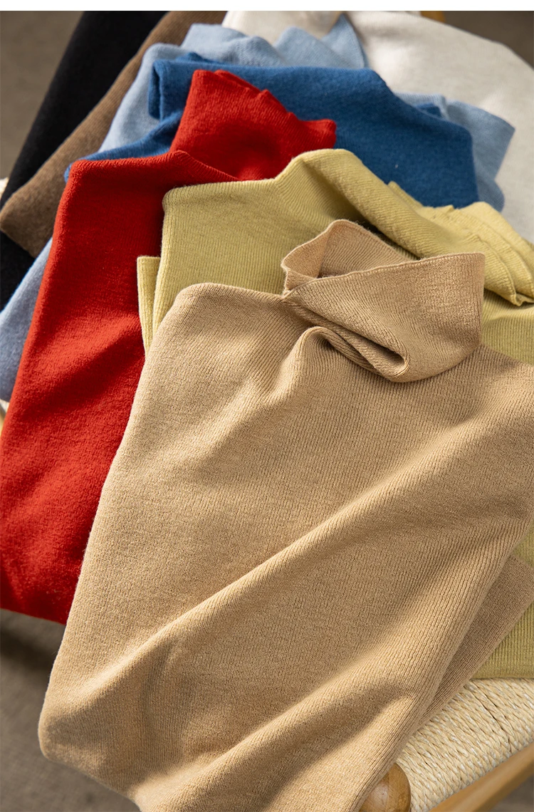 

Women Cashmere Wool Sweater Turlteneck Top Quality Woolen Cashmere Basic Sweater Female New
