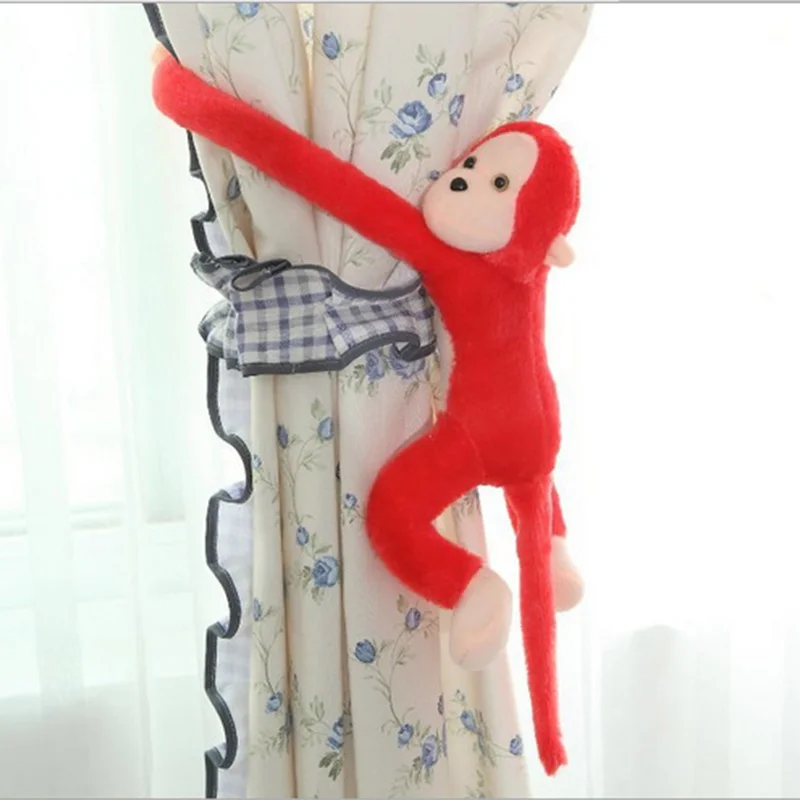 60 см/70 см Kawaii длинный хвост руки Обезьяна Мягкая кукла плюшевые игрушки шторы