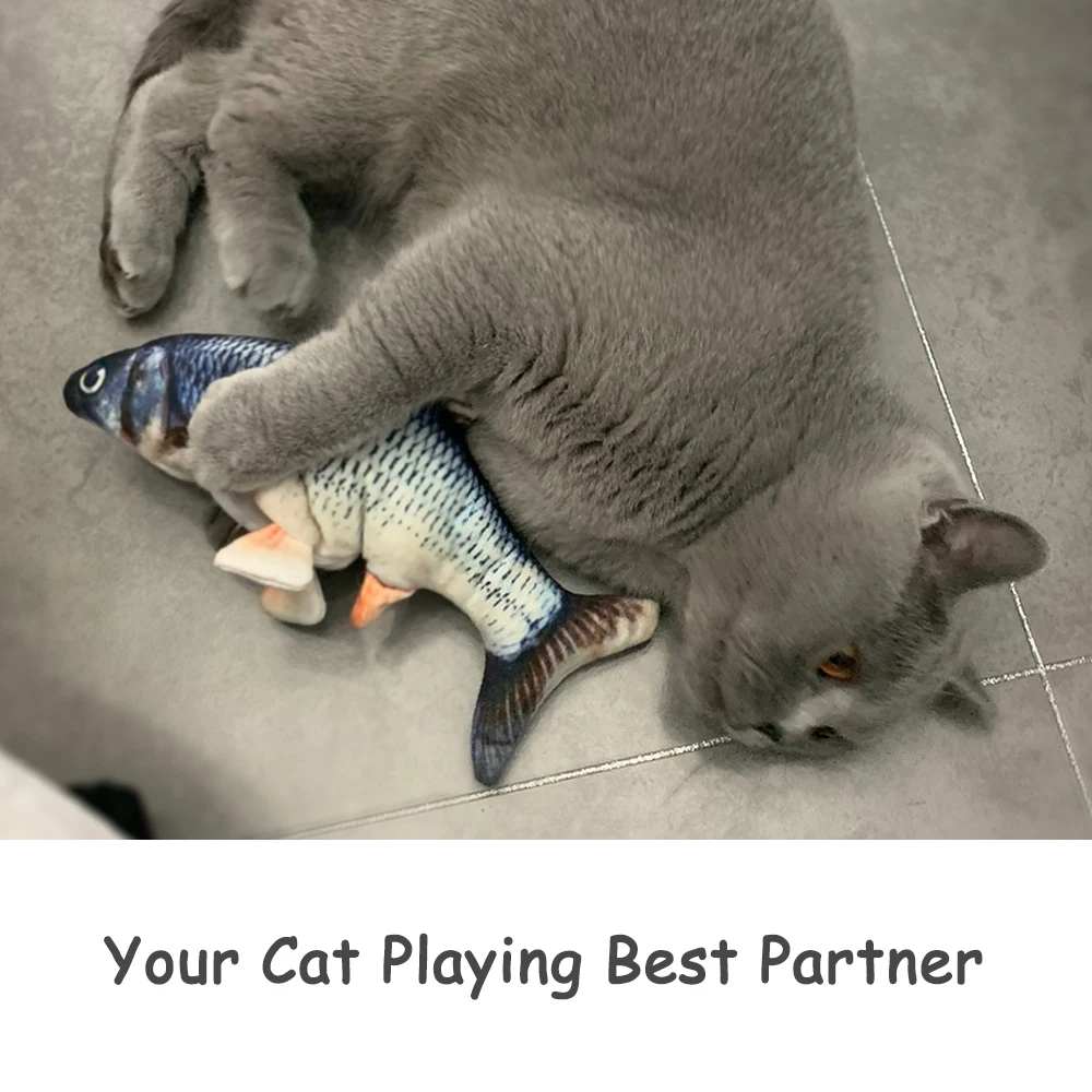 

Newest 30CM Electronic Pet Cat Toy Electric USB Charging Simulation Fish Toys for Dog Cat Chewing Playing Biting Supplies