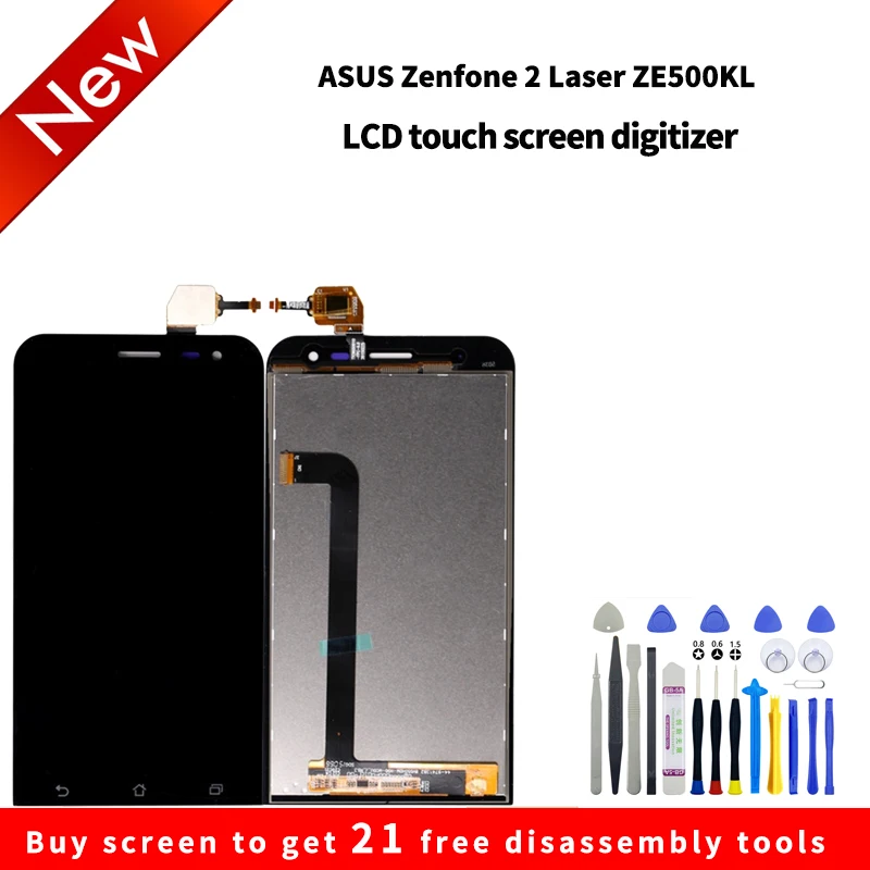 

For Asus Zenfone 2 Laser ZE500KL LCD display High quality HD brand new screen assembly with Disassembly tools
