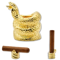 snake cigar stand holder portable pure copper cigarette travel stander mini detachable smoking rack tools accessories golden