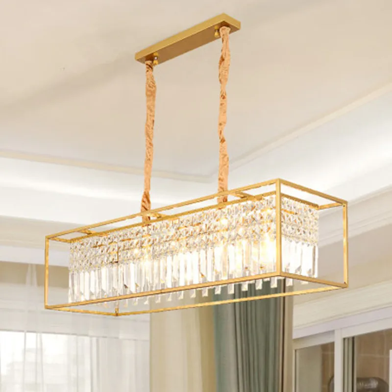 

Modern Gold Metal Led Chandeliers Lighting Lustre Crystal Living Room Led Pendant Chandelier Light Bedroom Hanging Lamp Fixture