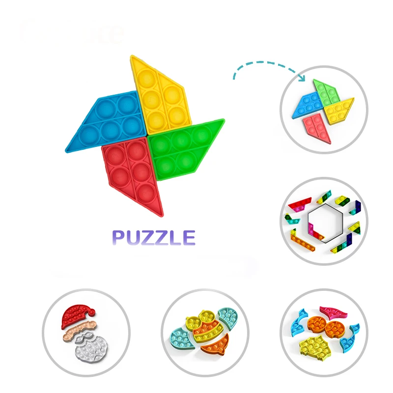 

3D пазл JINLETONG, игрушки-антистресс с пузырьками, игрушки-антистресс для взрослых, мягкие сжимаемые игрушки-антистресс, подарок для детей