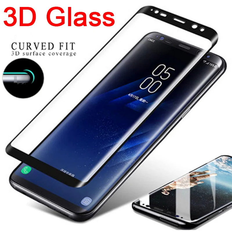 3D изогнутое закаленное стекло с полным покрытием для Samsung Galaxy S9 S8 Plus защитное