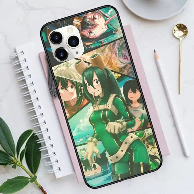 

Asui Tsuyu Boku no My Hero Academia Phone Case for iPhone 11 12 mini pro XS MAX 8 7 6 6S Plus X 5S SE 2020 XR