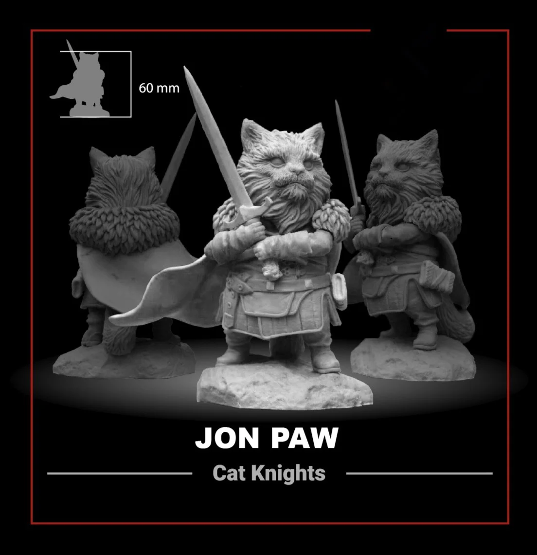 54mm  Resin Figures Model kits  Cat warrior Unassambled Unpainted S246