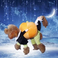 halloween funny cosplay apparel winter warm dog pumpkin costume dog coat pets for small medium dogs festival party dog apparel