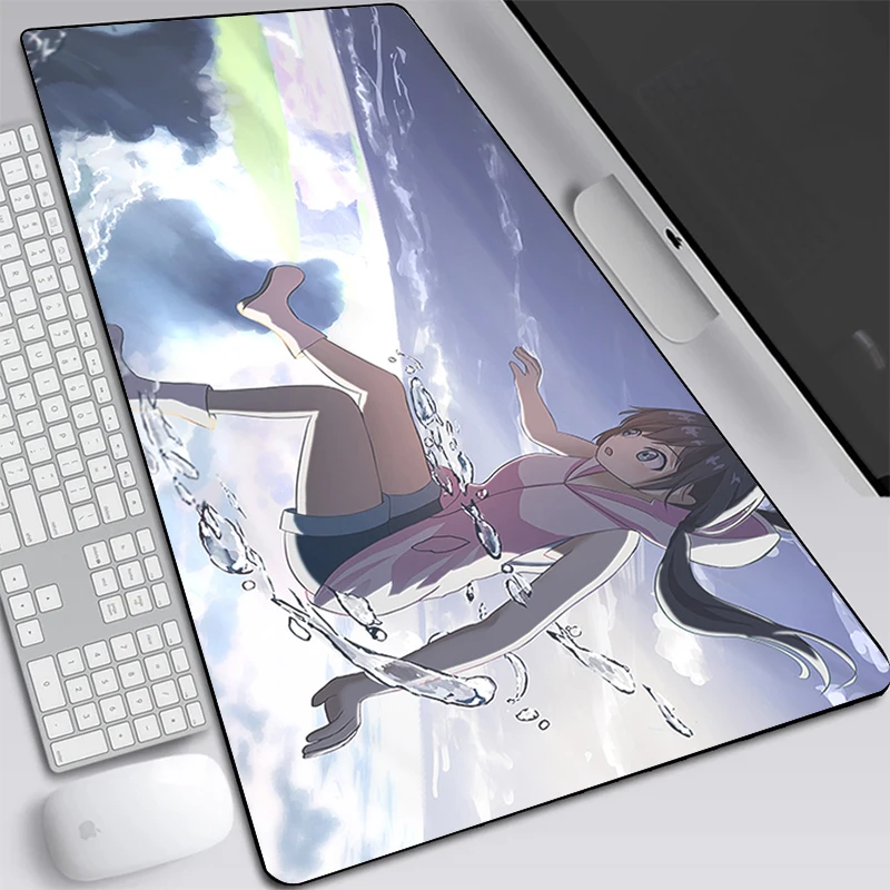 

90x40 Mouse Pad Gamer Weathering With You Lock Edge Game PadMouse Rubber Laptop Notebook Mat for Playing Csgo LOL Christmas Gift