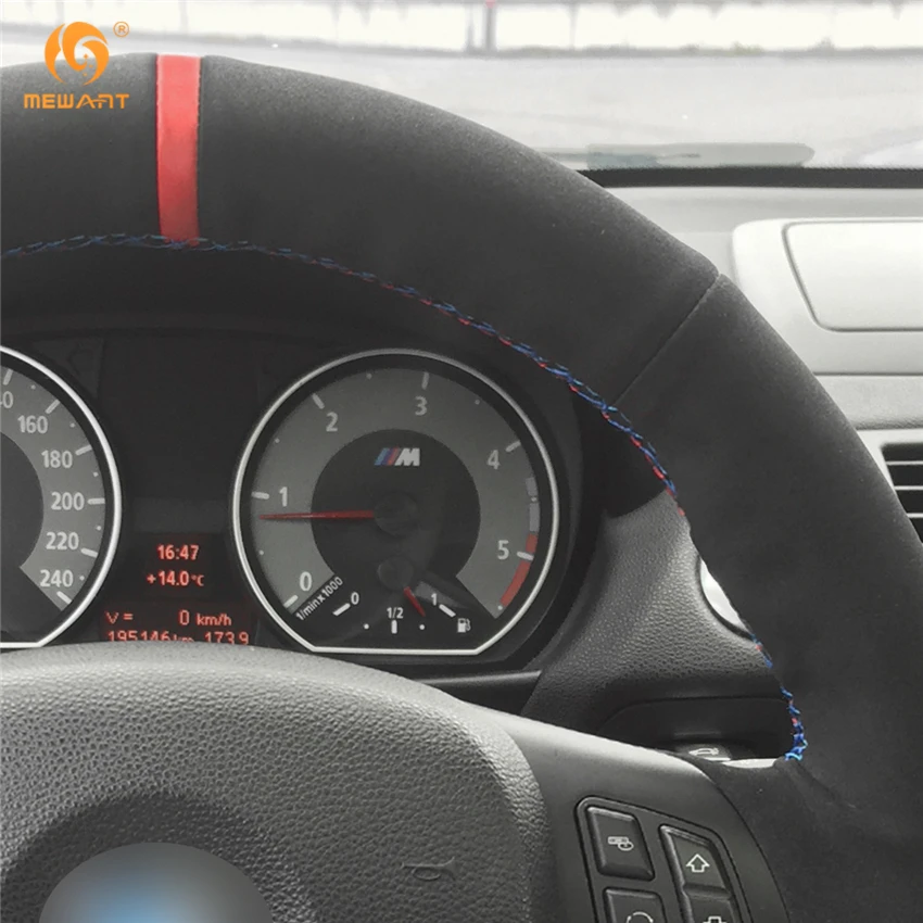 MEWANT черная замшевая искусственная кожа для BMW M3 2008 2009 2010 2011 2012 2013 1 серии M