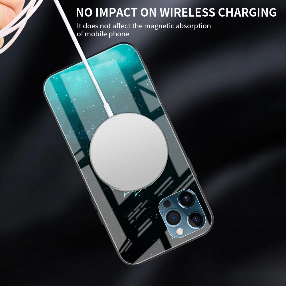 Glass Case For Apple iPhone 11 12 Pro 7 XR X XS Max 8 6 6s Plus SE 2020 Tempered Phone Tampa Shell Genshin Impact
