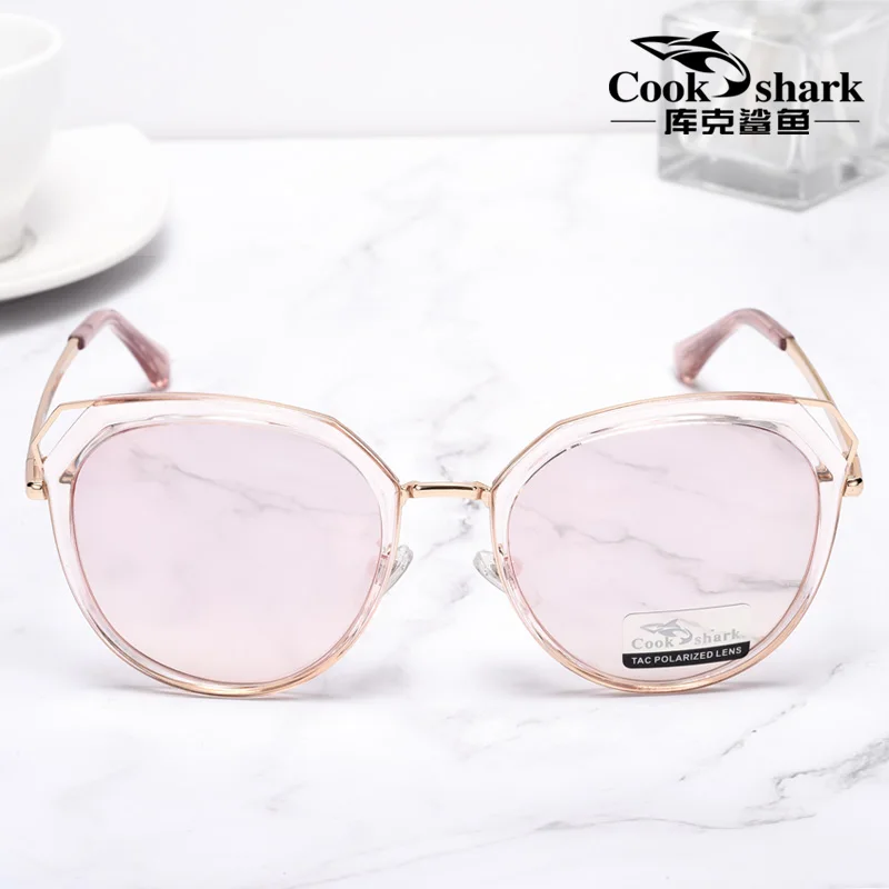 Солнцезащитные очки Cook Shark женские поляризационные большие круглые с защитой от