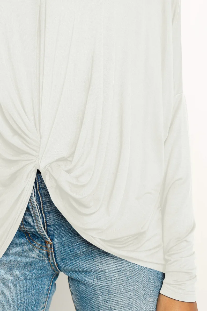 Женская рубашка с длинным рукавом и V-образным вырезом | одежда