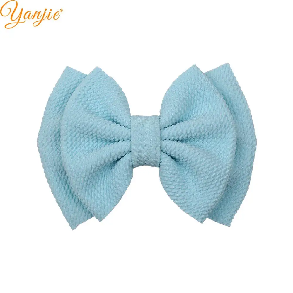 lt blue 10 шт./лот заколка с бантиком 6 ''двухслойные банты Твердые заколки для волос для женщин Новое поступление DIY аксессуары для волос для девочек - Цвет: lt blue