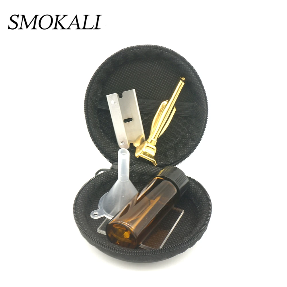 1Pcs Smoke Snuff Set With Metal Sniffer Tube Glass Pill Bottle Acrylic Board Funnel Cigarette Accessories Smoking Pipe - купить по