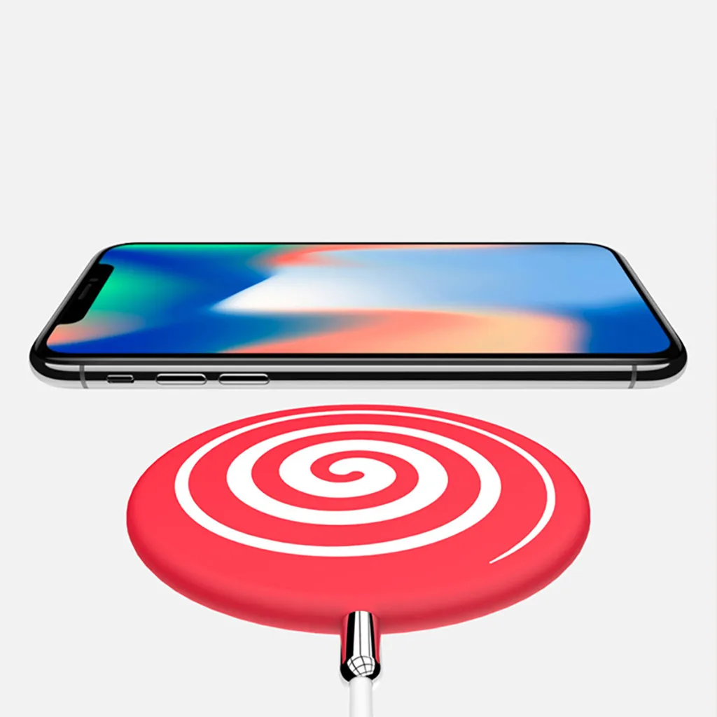 Беспроводная зарядка Sugar QI сертифицированная быстрая 10 Вт для Android 7 5 I phone Новая