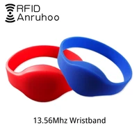 10pcs nfc smart chip wristband rfid access control tag 13 56mhz ic card 1k s50 badge read only waterproof key wristband