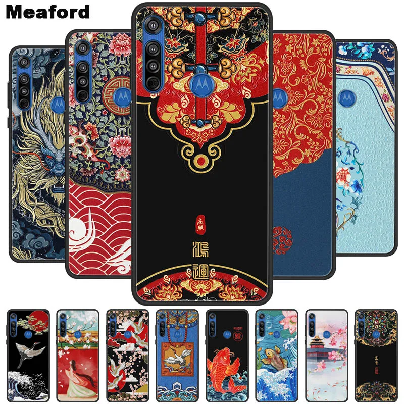Чехол для Motorola Moto G8 Power Lite рельефный 3D чехол с тисненым рисунком Plus Play One Macro Action vision