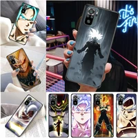 figure dragon anime super warrior color painting phone case for xiaomi redmi note 10 10t pro 5g cases coque back cover funda