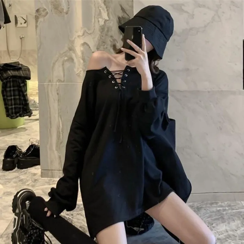 Женская Свободная Повседневная футболка с v образным вырезом мягкая Однотонная